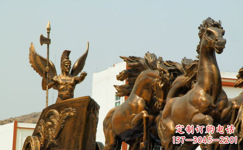 长沙阿波罗战车广场景观铜雕