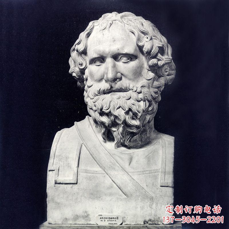 长沙阿基米德石雕头像-学校校园世界著名人物雕塑