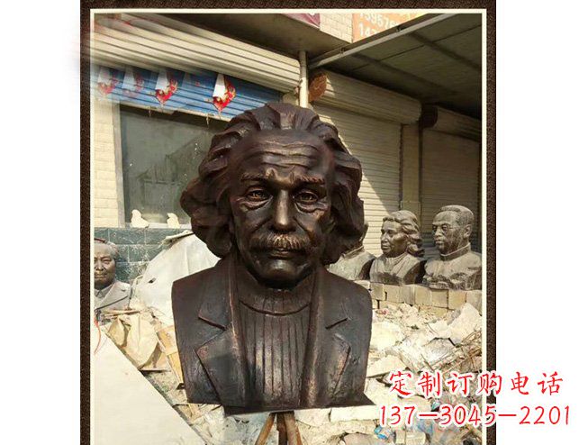 长沙爱因斯坦头像铜雕 (2)