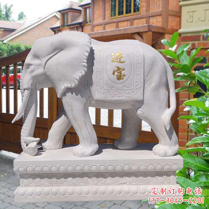 长沙白石雕大象