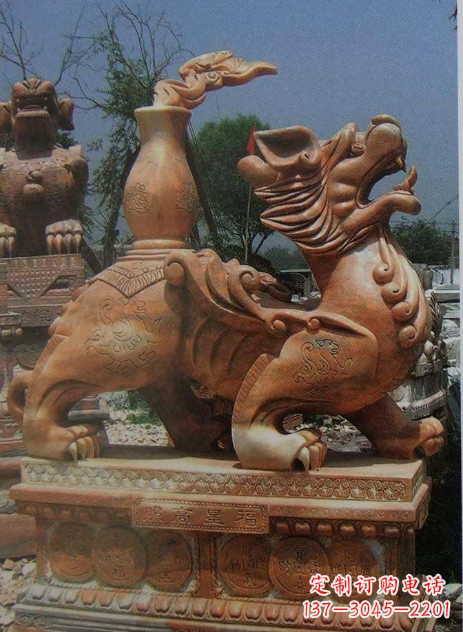 长沙古典麒麟大理石雕塑