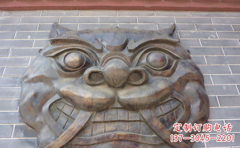 长沙狴犴古代神兽铜浮雕