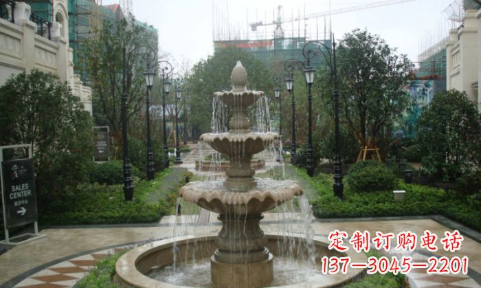 长沙别墅景观大型喷泉石雕 (2)