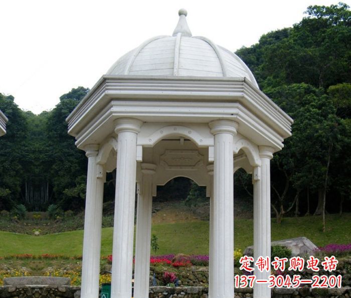长沙别墅景观欧式石雕凉亭 (2)