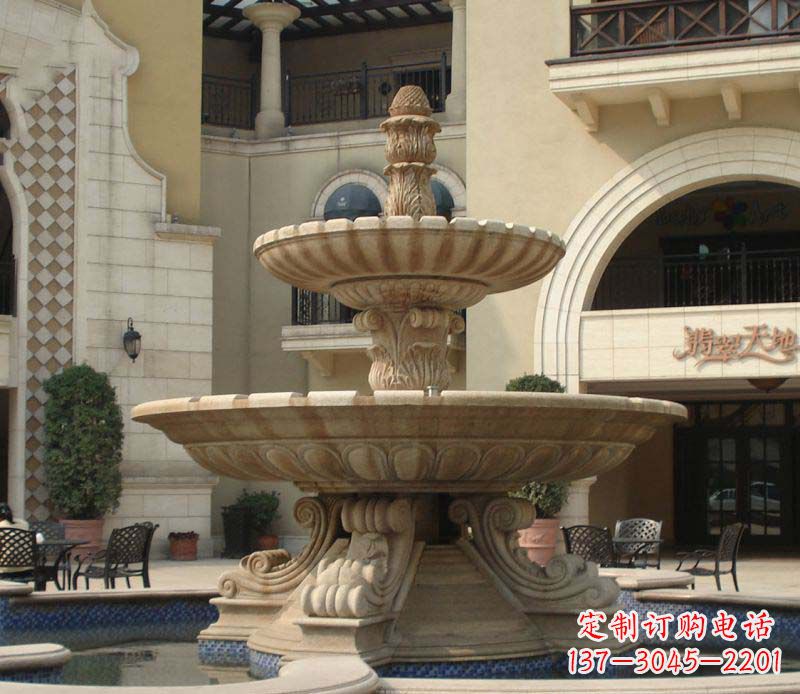 长沙别墅景观石雕大型喷泉雕塑 (2)