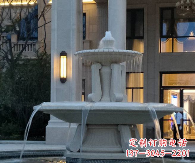 长沙别墅景观小区喷泉石雕