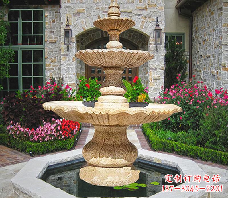 长沙别墅石雕喷泉 (2)