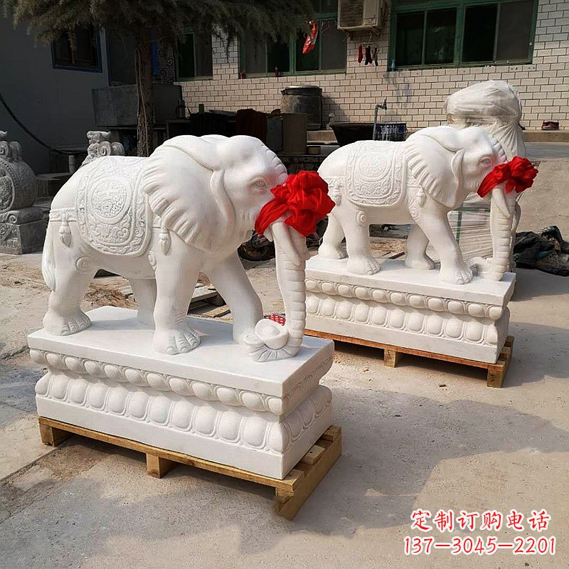 长沙精致工艺石雕大象