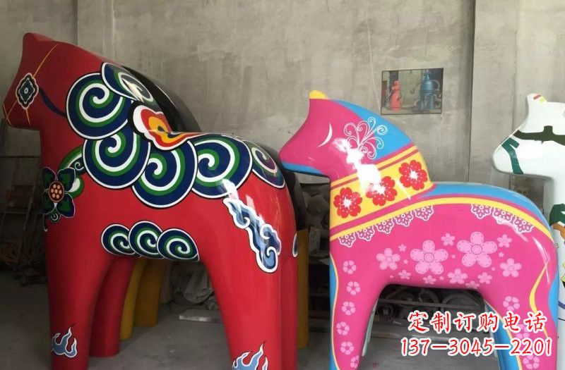 长沙新颖独角兽彩绘玻璃钢装饰品