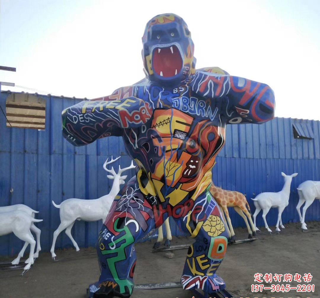 长沙新颖玻璃钢猩猩雕塑