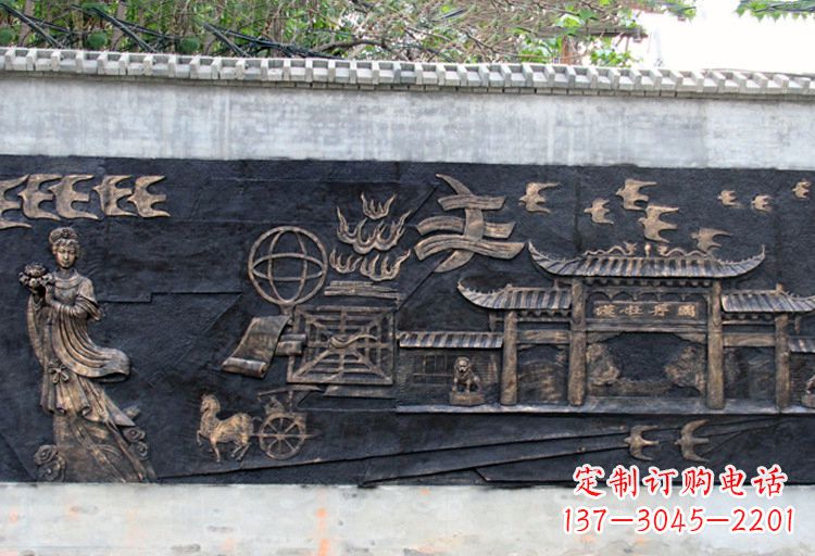 长沙玻璃钢仿铜牡丹雕塑