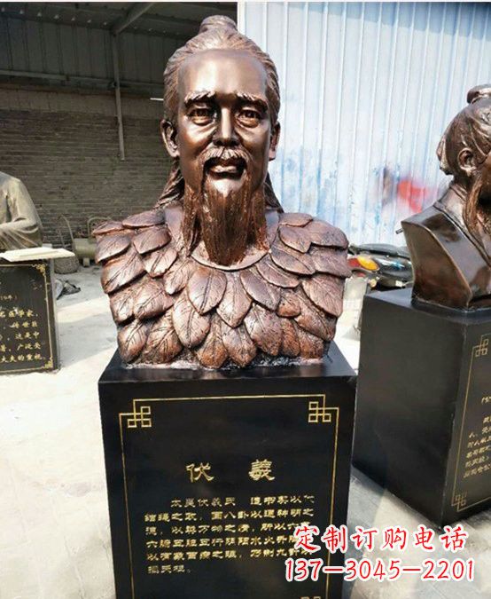 长沙玻璃钢雕刻伏羲头像