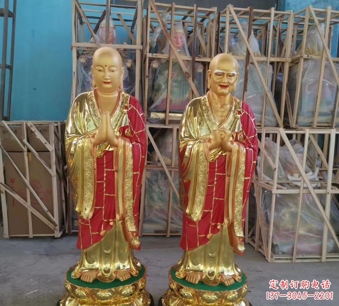 长沙玻璃钢仿铜佛像雕塑给寺庙景观增添神秘韵味