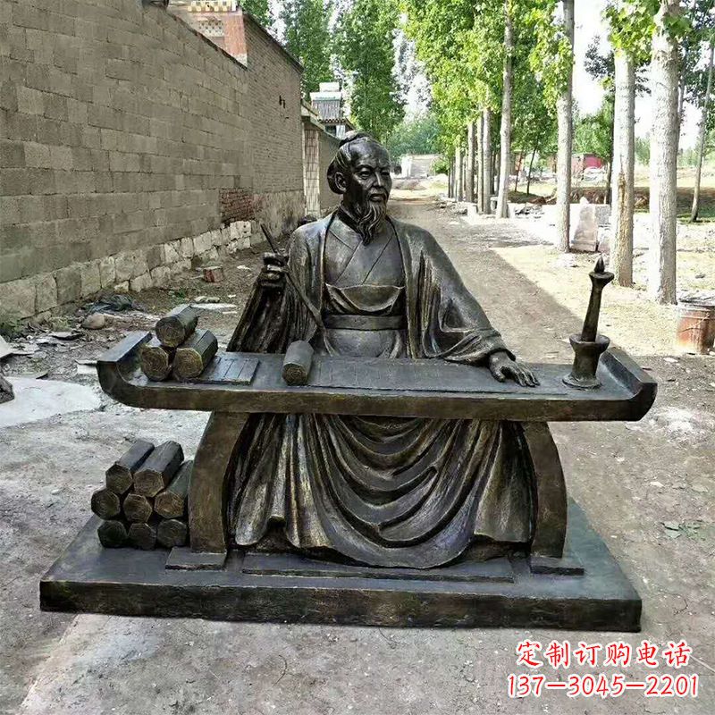 长沙玻璃钢仿铜雕刻的历史名人——张衡