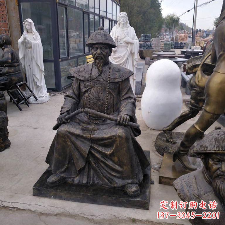长沙玻璃钢林则徐雕塑