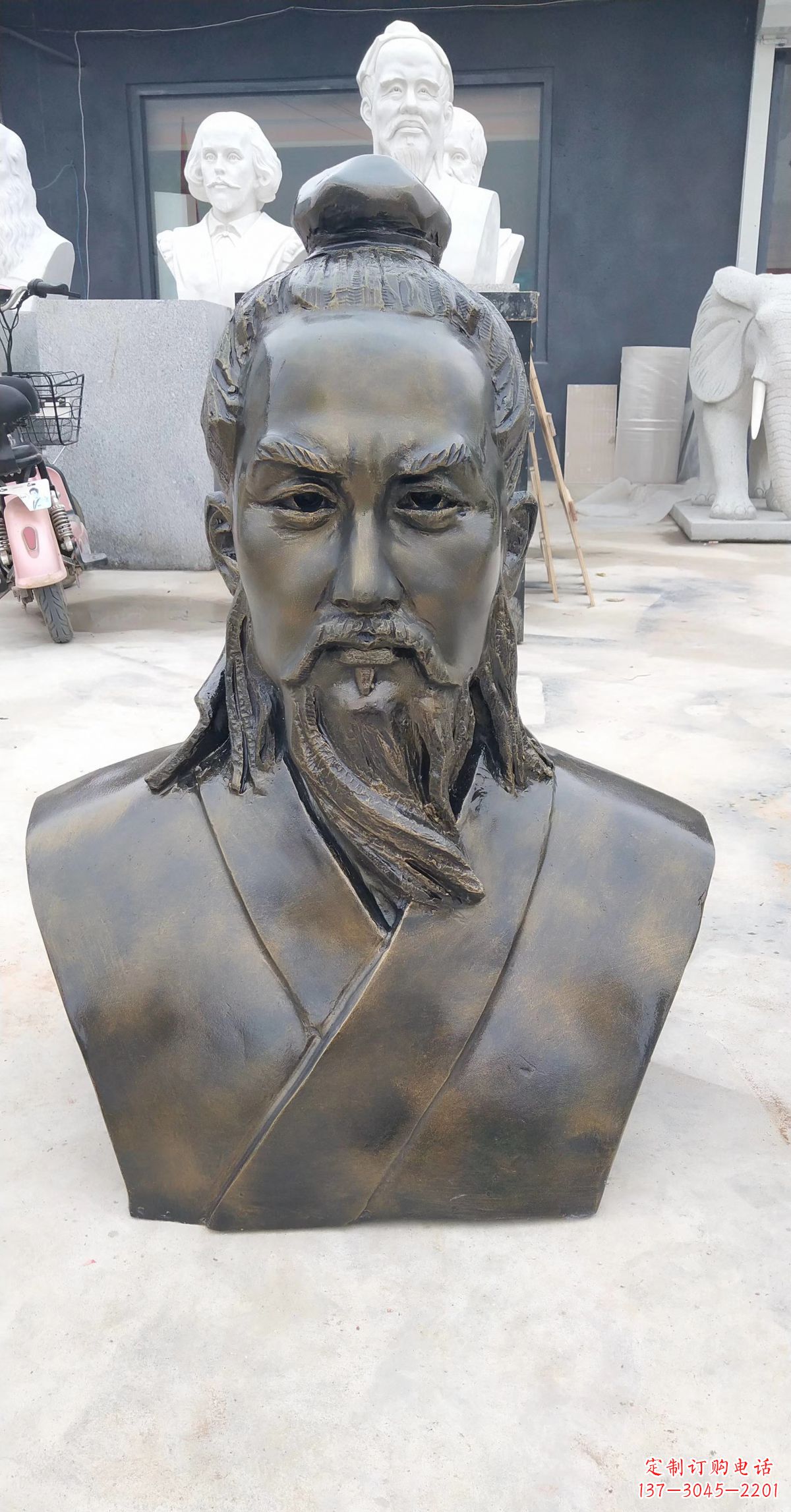 长沙玻璃钢鲁班头像雕塑传承传统雕刻技艺