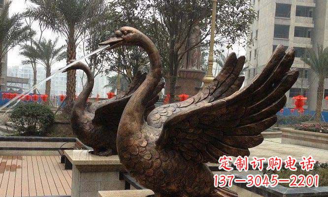 长沙天鹅雕塑美丽的视觉盛宴