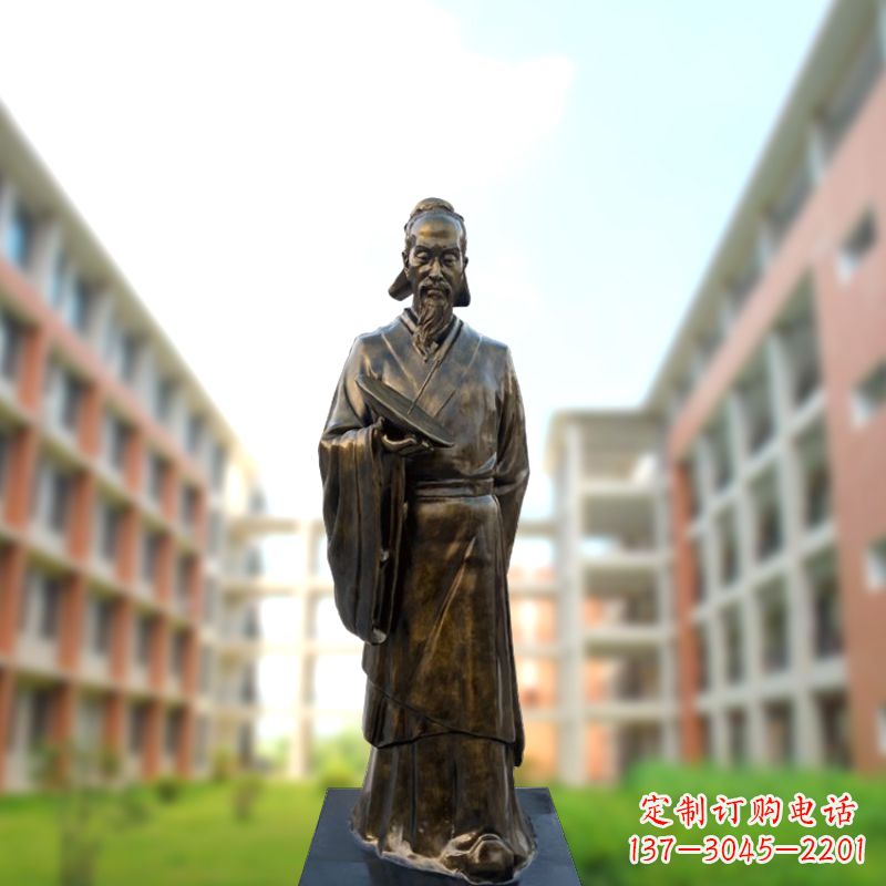 长沙祖冲之雕像——传承校园历史的象征
