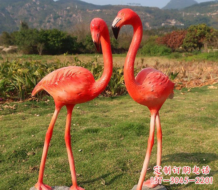 长沙玻璃钢仿真火烈鸟雕塑极致精细的艺术品