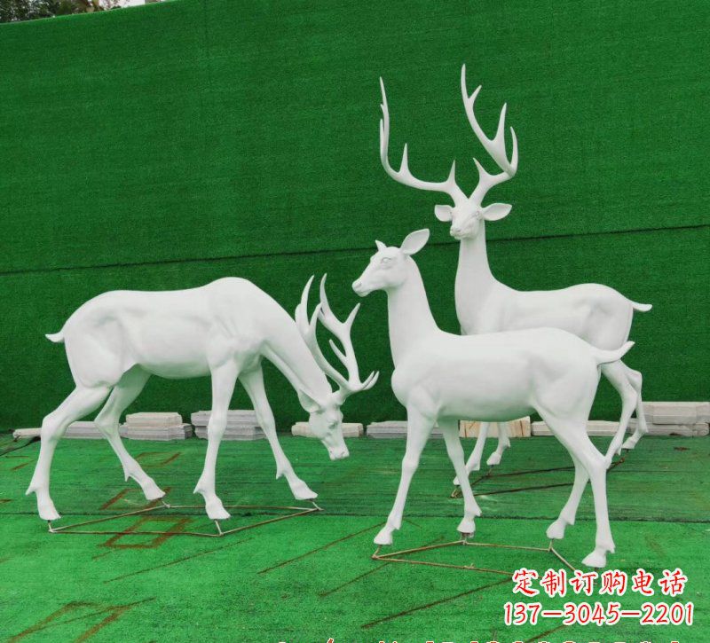 长沙玻璃钢鹿群雕塑