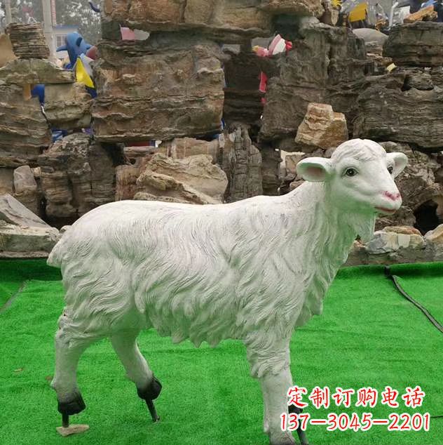 长沙玻璃钢绵羊雕塑