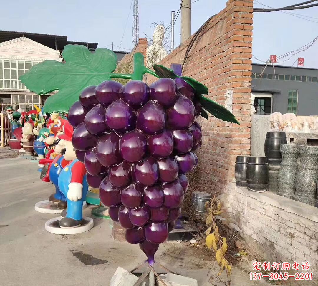 长沙仿真玻璃钢葡萄雕塑