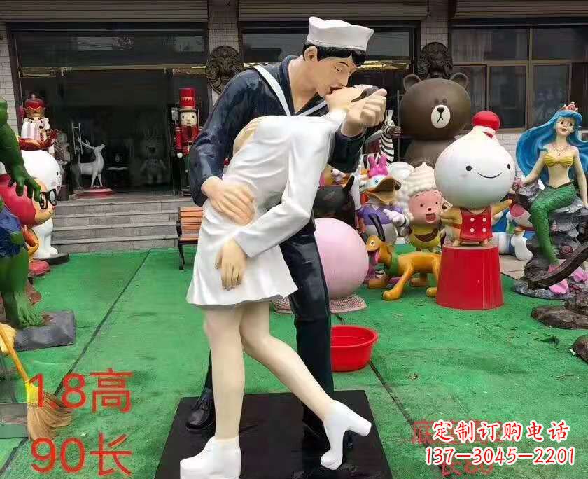 长沙玻璃钢情侣雕塑——浪漫婚庆景观