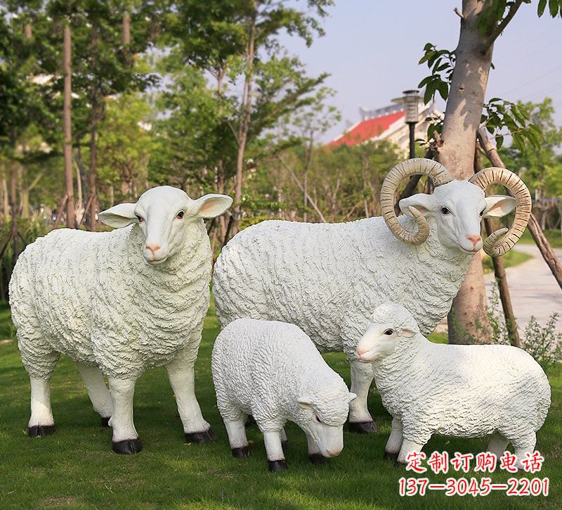 长沙玻璃钢山羊雕塑仿真艺术的精彩之作