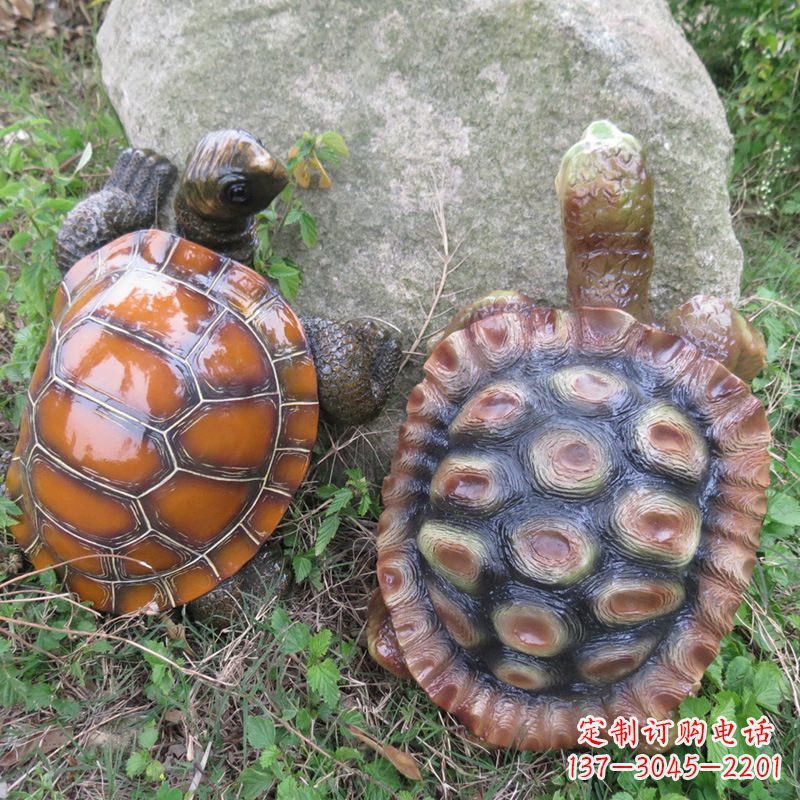 长沙玻璃钢海龟雕塑精致美观的园林装饰品