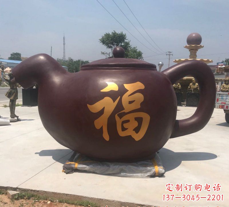 长沙玻璃钢茶壶雕塑
