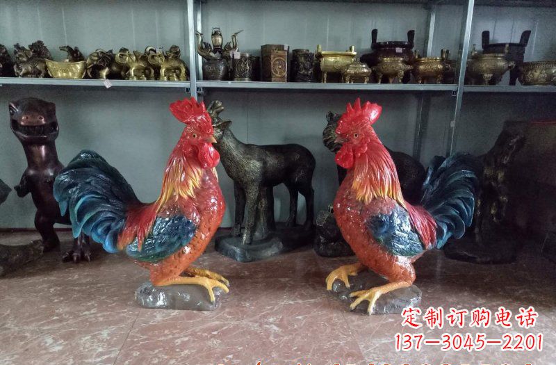 长沙玻璃钢公鸡雕塑——给环境带来美丽的色彩