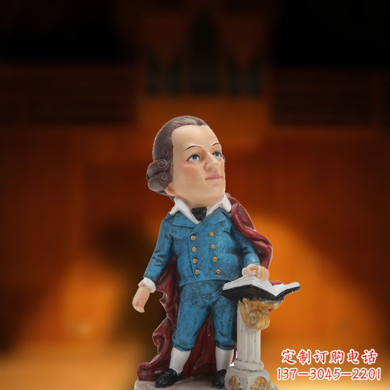 长沙玻璃钢艺术莫扎特雕塑