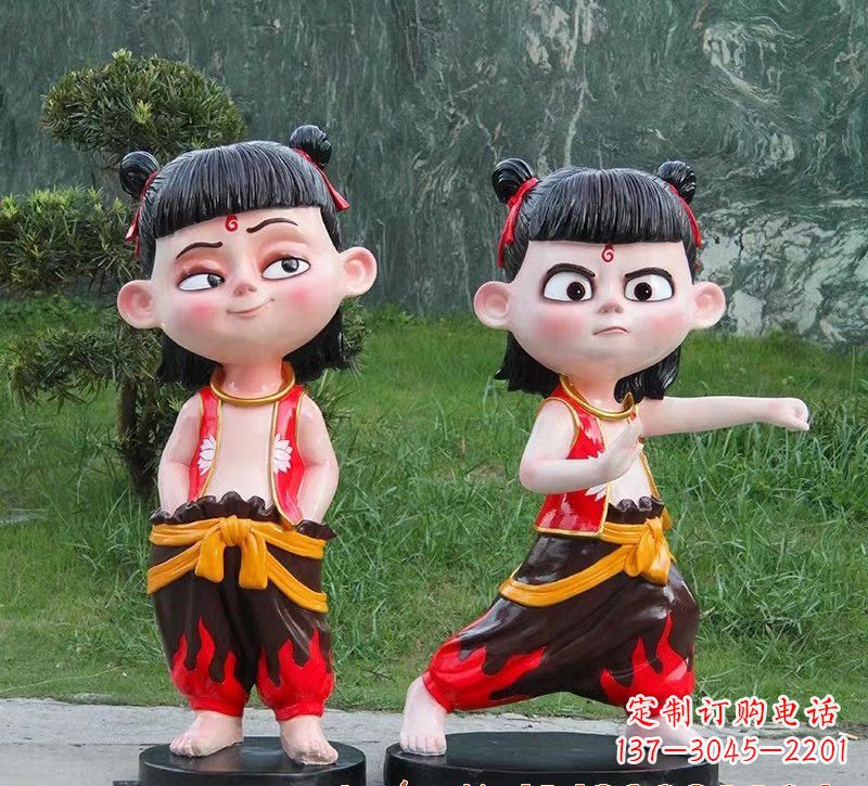 长沙哪吒玻璃钢卡通人物雕塑的象征