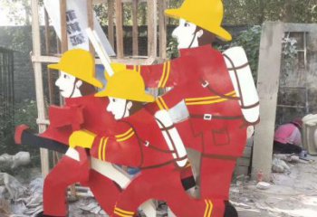 长沙玻璃钢消防员雕塑——精致的园林景观装饰