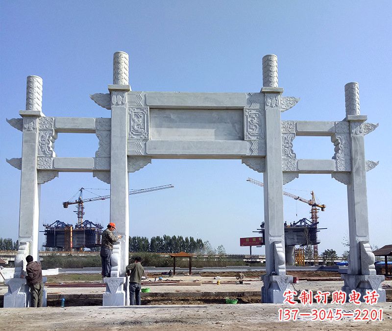 长沙玻璃钢牌坊雕塑美丽的艺术与历史结合