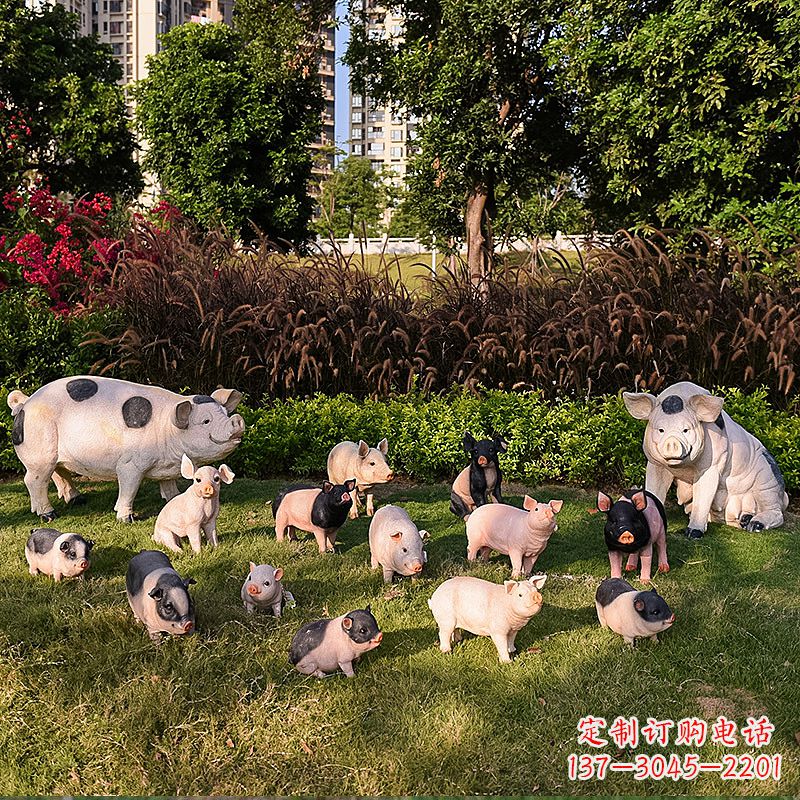 长沙玻璃钢树脂仿真动物雕塑——公园农家院精美装饰