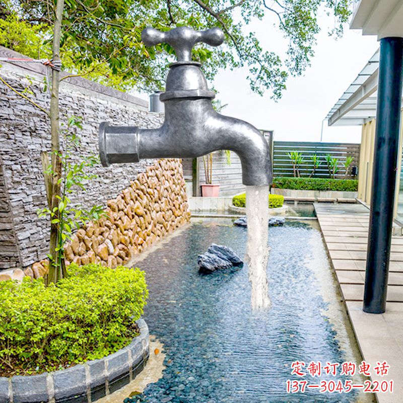 长沙玻璃钢水龙头喷泉雕塑精美绝伦