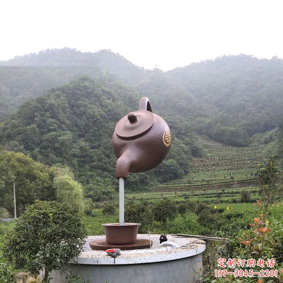 长沙玻璃钢天壶喷泉精致而神奇的雕塑