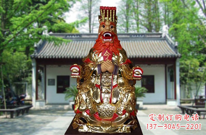 长沙玻璃钢制作的金龙王雕塑