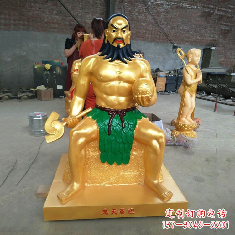 长沙炎帝雕塑玻璃钢彩绘的神话传说