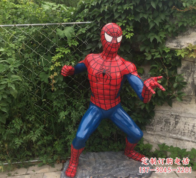 长沙玻璃钢蜘蛛侠一座精致的雕塑