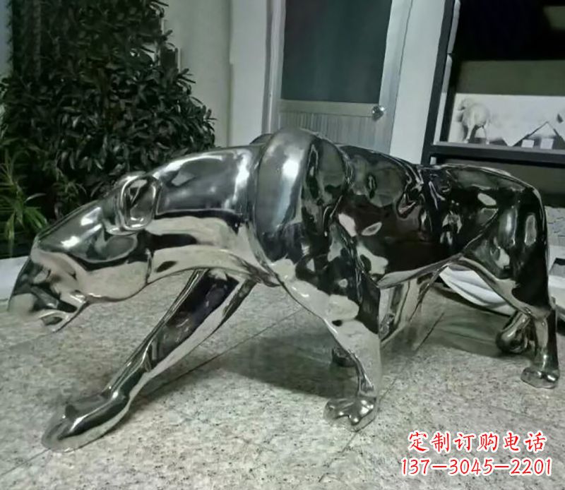 长沙精美绝伦的不锈钢豹子雕塑