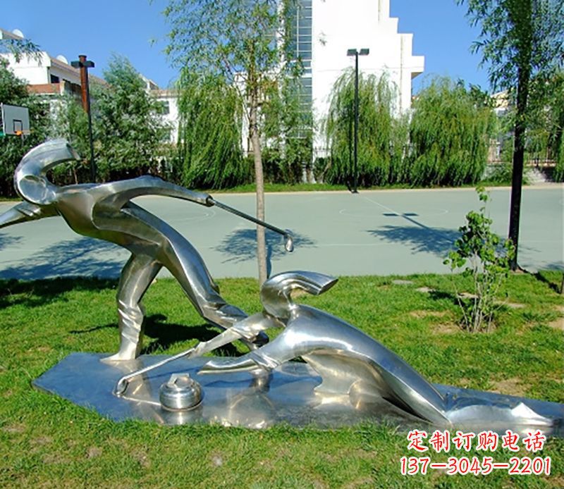 长沙不锈钢冰壶雕塑艺术与实用的完美结合