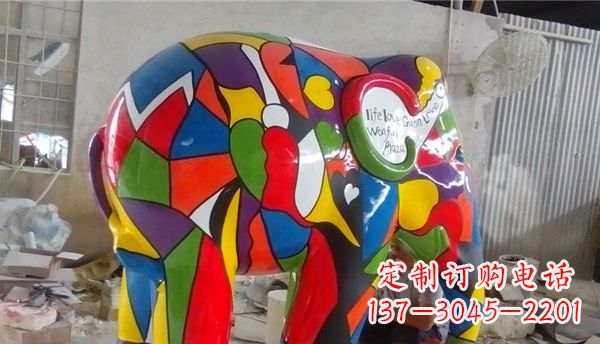 长沙不锈钢大象雕塑点缀景观的精美艺术品