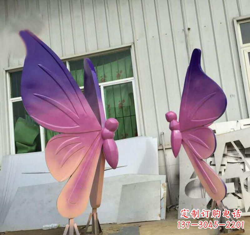 长沙不锈钢彩色蝴蝶雕塑