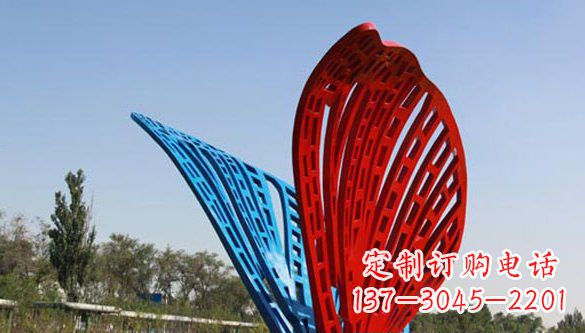 长沙不锈钢蝴蝶雕塑美丽的实物表达