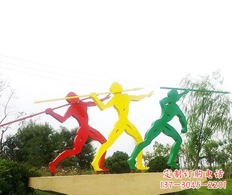 长沙不锈钢彩色标枪雕塑精美而富有意义