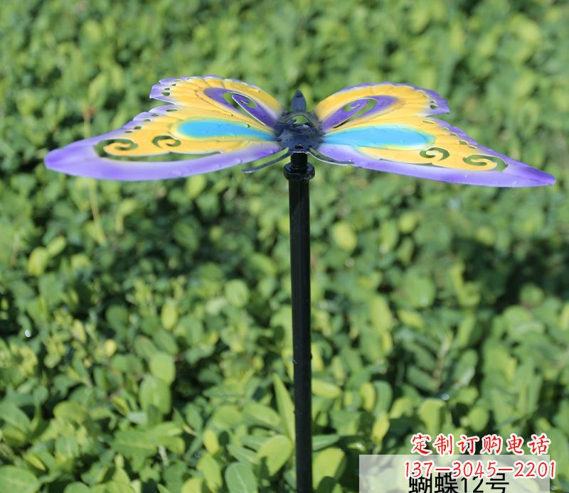 长沙不锈钢彩色蝴蝶雕塑点缀园林的艺术之美