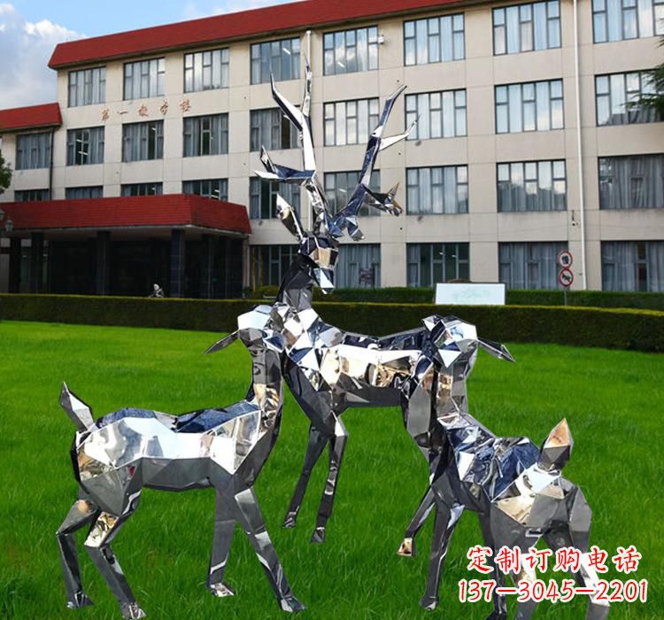 长沙不锈钢麋鹿雕塑美观耐用的艺术品