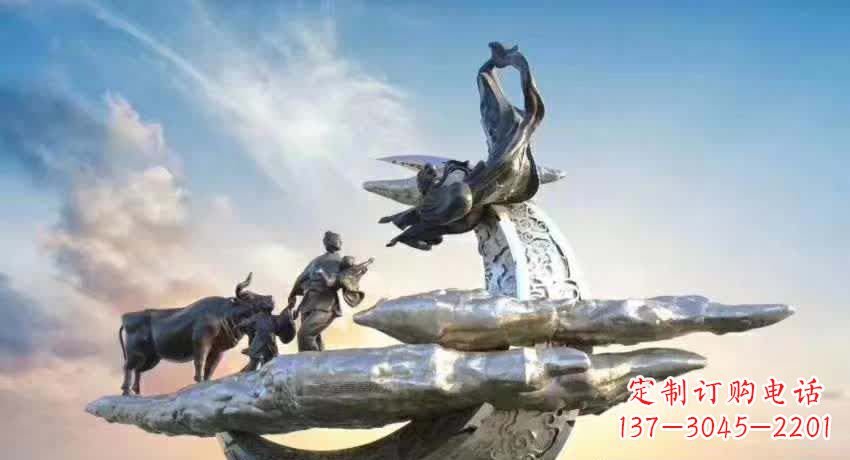 长沙不锈钢嫦娥奔月雕塑